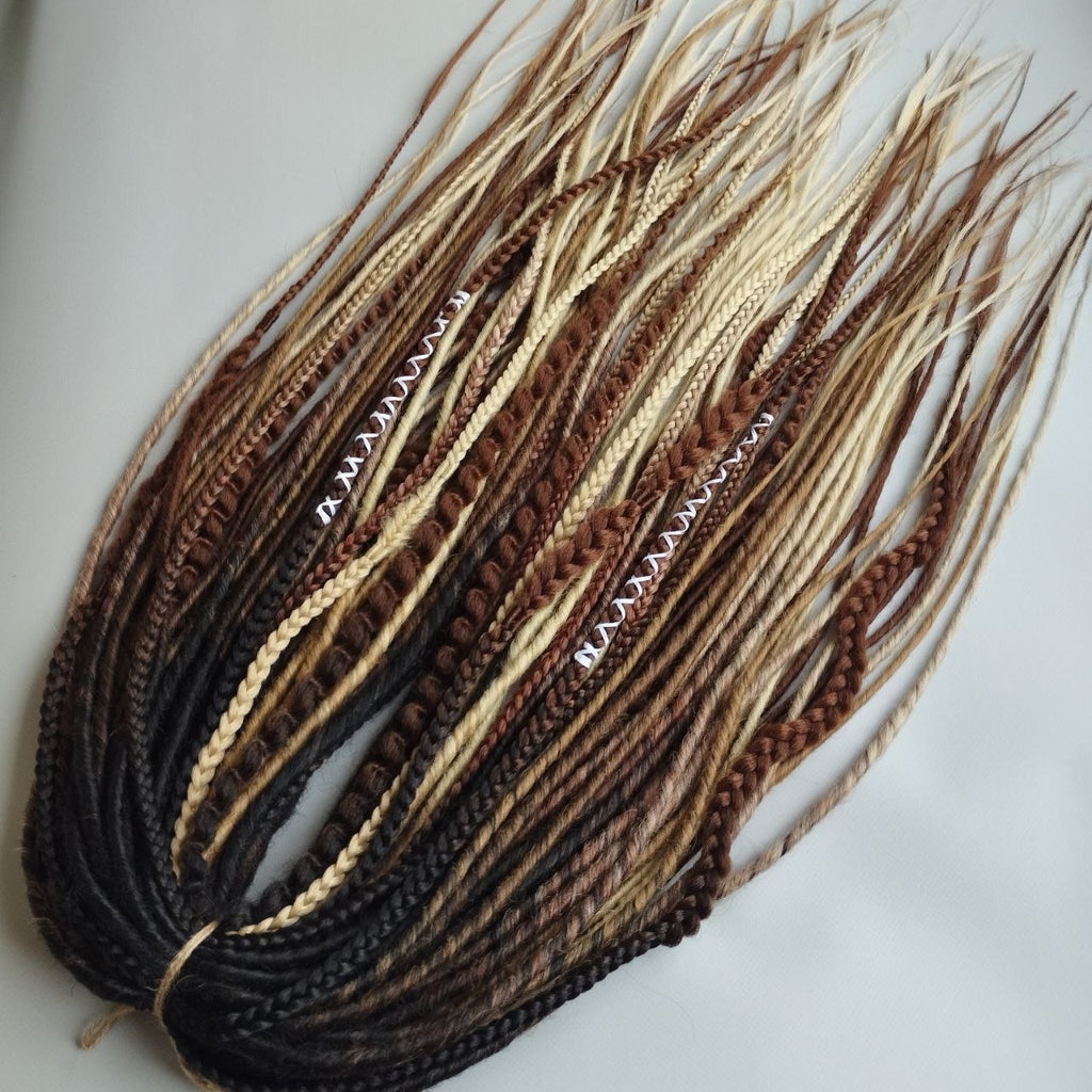 Handmade Synthetic Dreads – Custom DE & SE Dreadlock Extensions